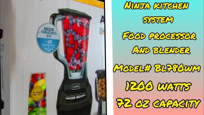 Ninja Professional Kitchen System 72 oz Blender Food Processor BL780WM  Blender
