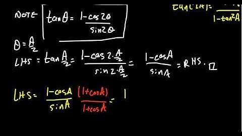 Half Angle Identity for Tangent