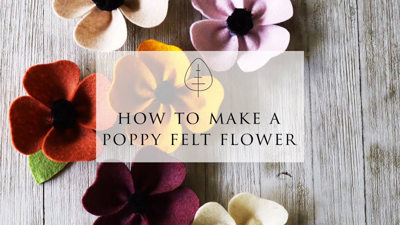 How to Make a Poppy Felt Flower - Marisa Home | Crafts how-to-make-a-poppy-felt-flower-marisa-home-crafts