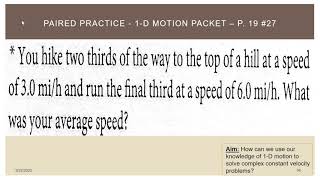 AP Physics - Complex Constant Velocity Problems