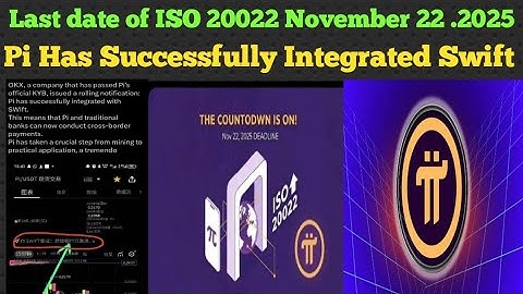 OKX .Pi And Swift | ISO 20022 Last Date | Pi Network New Update | Pi News 