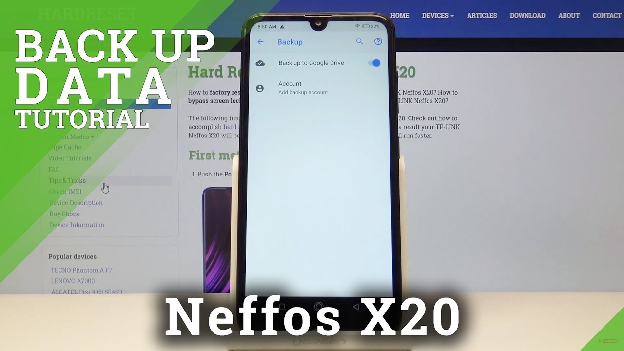 How to Enable Google Backup in TP-LINK Neffos X20 - Backup Data