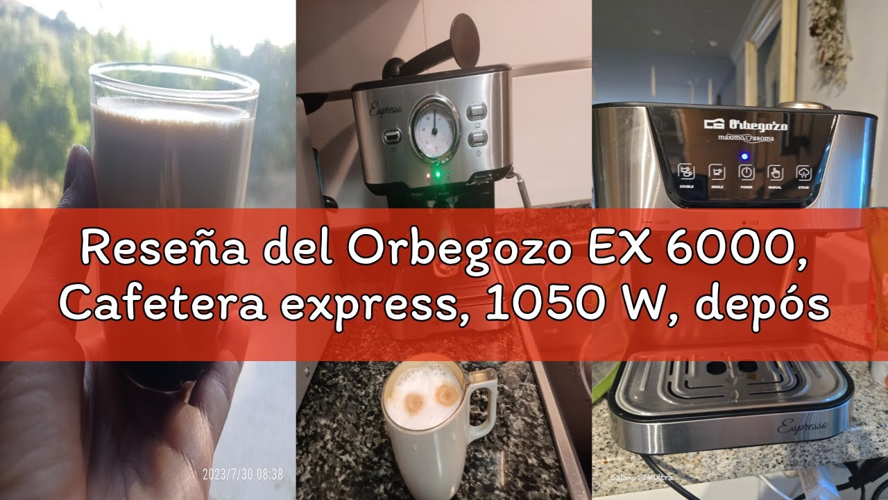 Reseña del Orbegozo EX 6000, Cafetera express, 1050 W, depósito de agua extraíble 1,5 litros, 20 bar