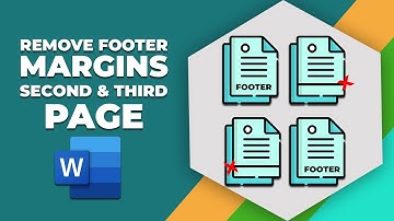 How to remove footer Margins from second and third page in Word
