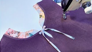 Beautiful Sewing Tips to Easy and Stylish Neck Design for Plain kurti cutting and stitching/ Neck