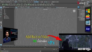 How to create rain in maya and add to a video using after effect vFx | malayalam