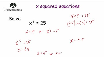 X Squared Equations - Corbettmaths