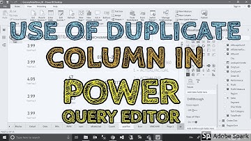 How to Create & Usage Of Duplicate Column In Power BI Power Query Editor TAIK18 (3-8) Power BI