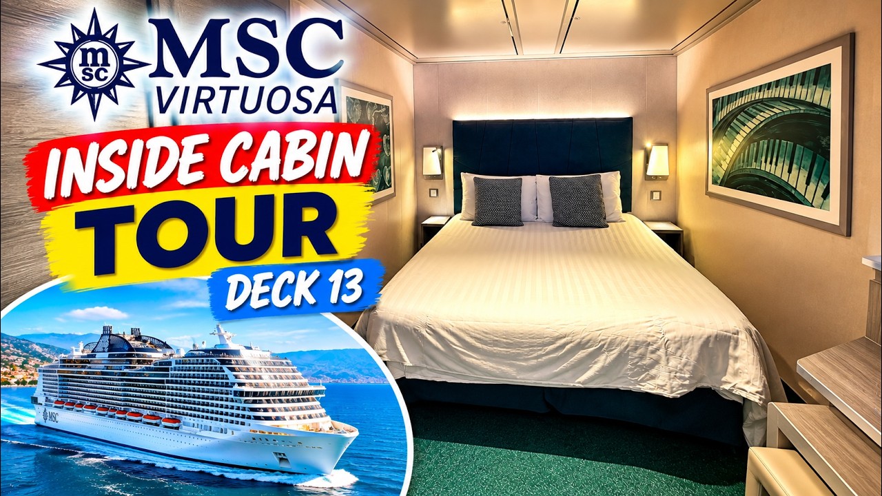 MSC Virtuosa Inside Cabin Tour | Deck 13 – Did We REGRET Not Booking a Balcony? 😱