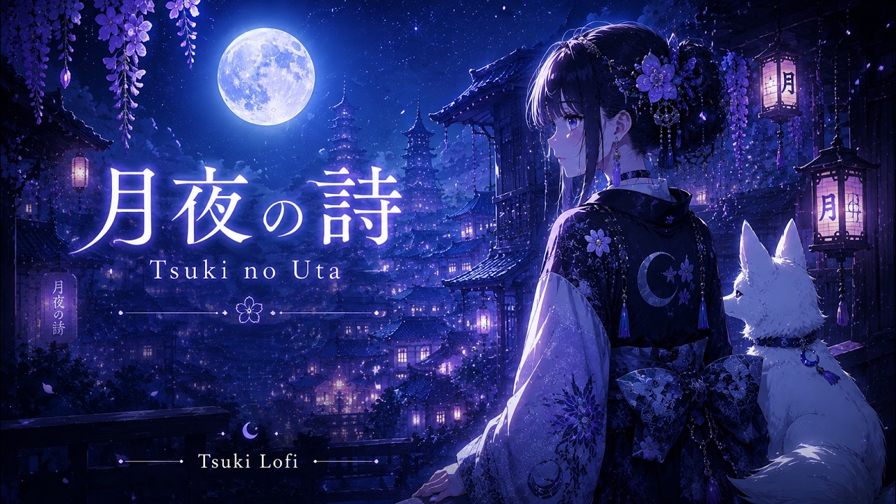 月夜の詩 (Tsukiyo no Uta) 🌙 Japanese Lofi Music - YouTube