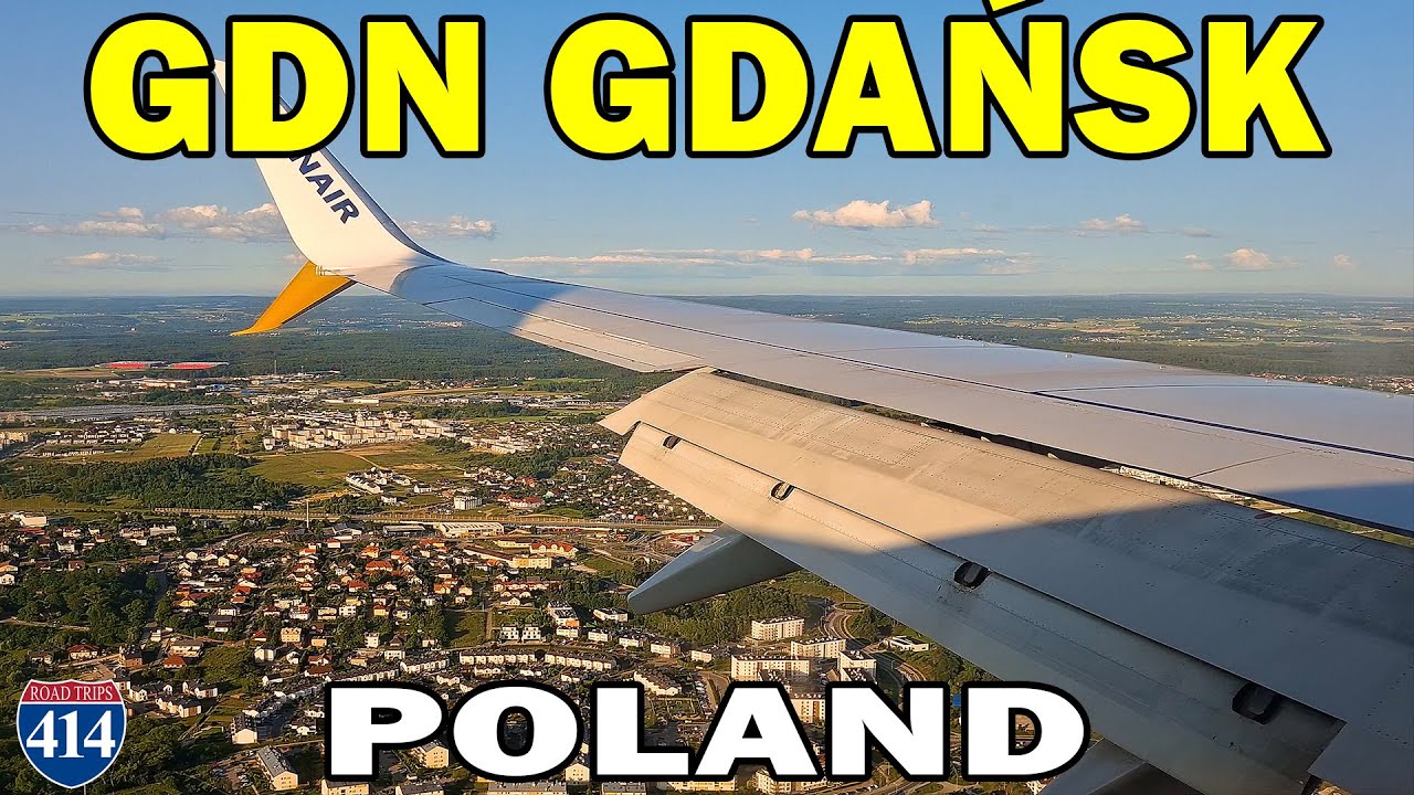 737 Landing Gdańsk Lech Wałęsa Airport, Poland