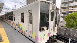 東武634型臨時列車「サクラトレイン」後の回送列車がとうきょうスカイツリー駅を発車するシーン