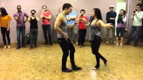 Salsa level three, week five, block turns demo