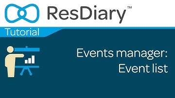 Events manager: event list