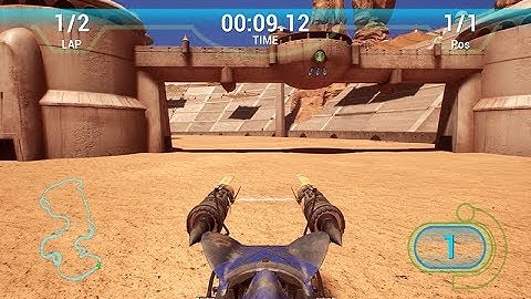 Star Wars Pod Racer Game Unreal Engine 4 Remake Gameplay (Pod Racing Game)