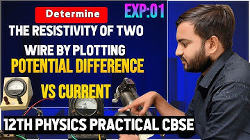 To determine the resistivity of two wires by plotting a graph of potential difference vs current
