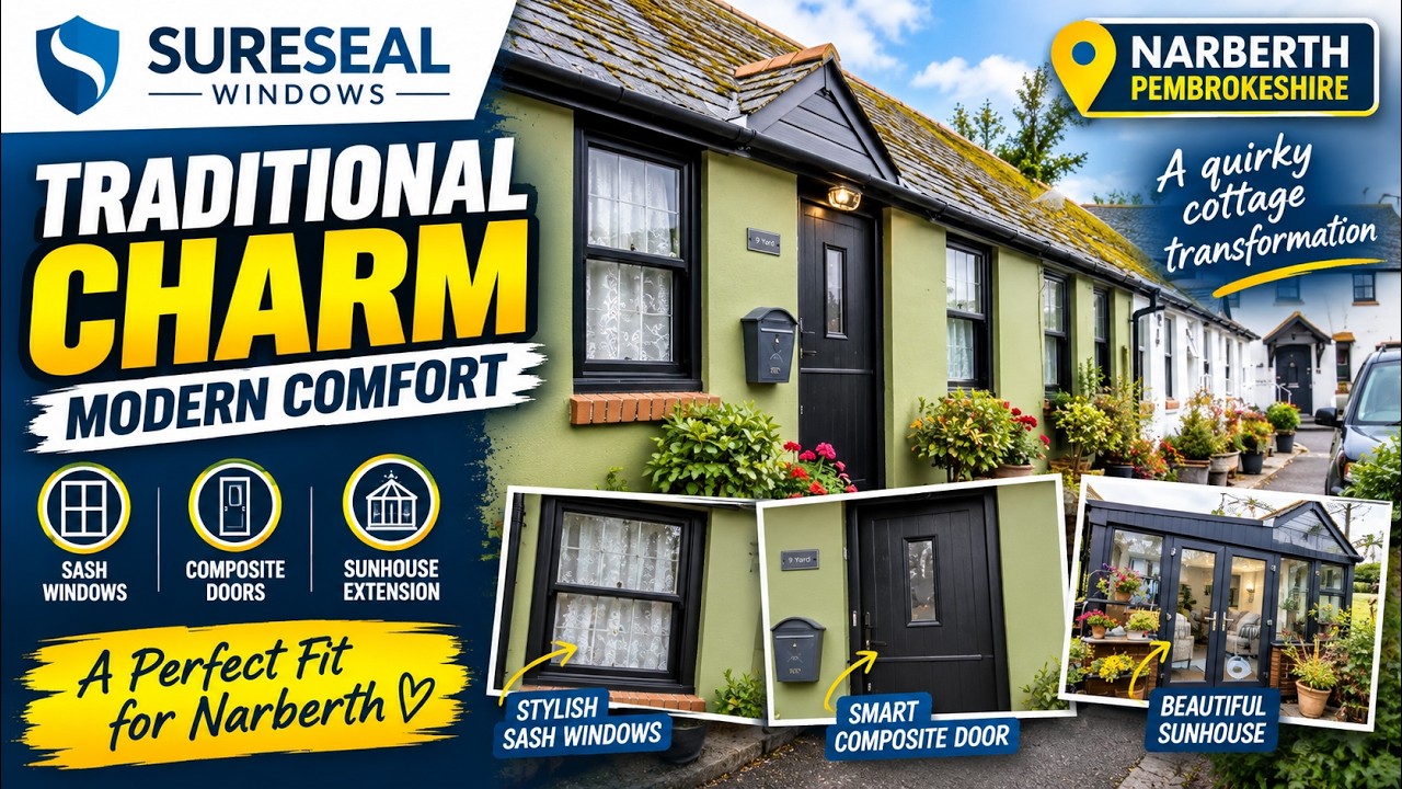 Video thumbnail showing the Sureseal window and French door project at a Narberth cottage