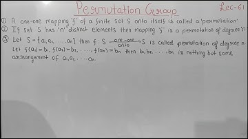 Permutation group|Part 1|Definition of permutation|Group Theory|Lecture 61|Theta Classes