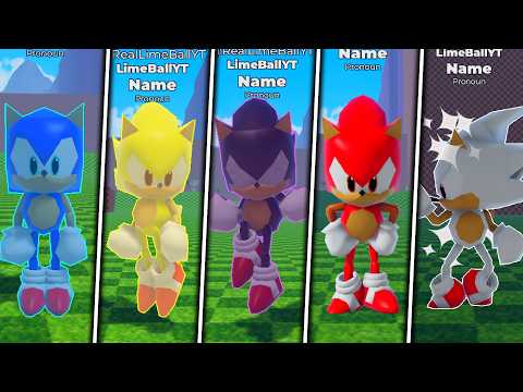 HOW TO MAKE ALL SONIC FORMS IN PolySonic RP PLUS (SUPER,DARK,HYPER AND MORE) (Sonic Roblox Fangame)