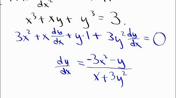 CA Calculus BC Video Lesson 2-7 Implicit Diff Higher Orders