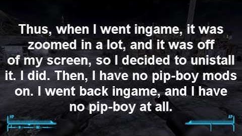 Fallout New Vegas Pip-Boy glitch