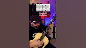 Thumbnail of Get Lucky by Daft Punk Guitar Tutorial Lesson! #shorts #guitar #music #youtubeshorts #guitarra
