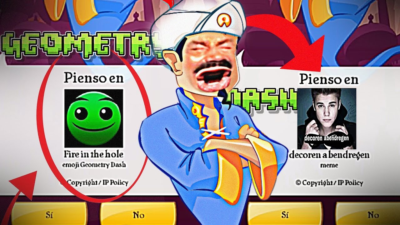 Akinator vs geometry dash final youtube