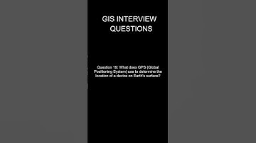 GIS Interview Questions:#Question 19 #gis #question #software #jobinterview #ai #fact #gissolutions