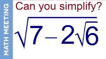 Simplifying square root - Easy algebra brain teaser (95% can