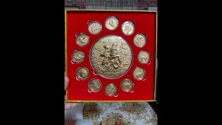 Zodiac Sign Set Gold Coins - 2024 Year Of The Dragon - Unboxing