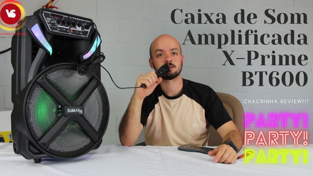 らくらく⇔ゆうゆうshimaco Caixa de Som Amplificada X-Prime BT600 300wrms - Chacrinha Review