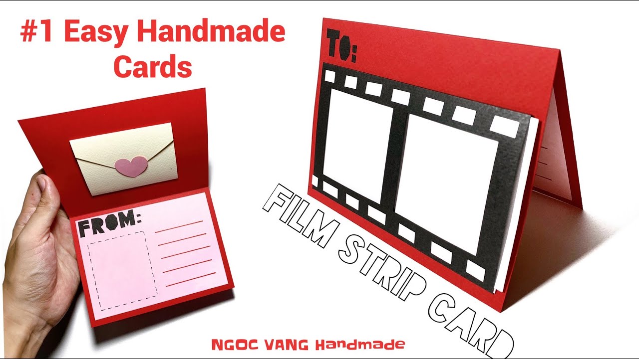 1 easy handmade cards thiệp dải phim film strip card