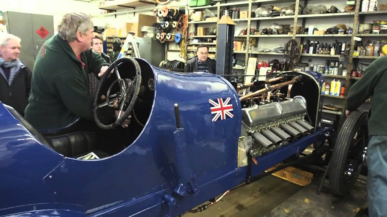 Video blog Malcolm Campbell's Bluebird land speed record car start up