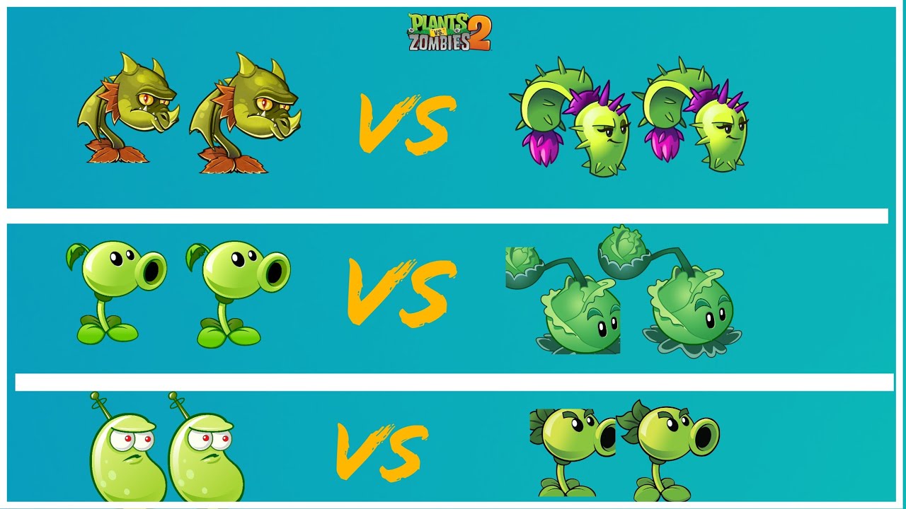 Pvz2 Random Plants Challenge Snapdragon vs Dusk lobber, Peashooter Vs