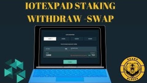 Iotex Withdraw- Mimo Swap- Tex Stake