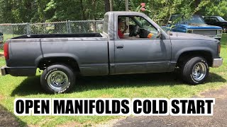 OBS Chevy Open Headers LOUD Cold Start / Rev / Quick Drive