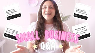 SMALL BUSINESS Q&A ✦ How to start a business, juggling a business & a part-time job and my regrets