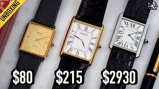 The Best Cartier Tank Watch Alternative Under $100 You&#39;ve Never Heard Of: Seiko 7740-5000 vs SWR052