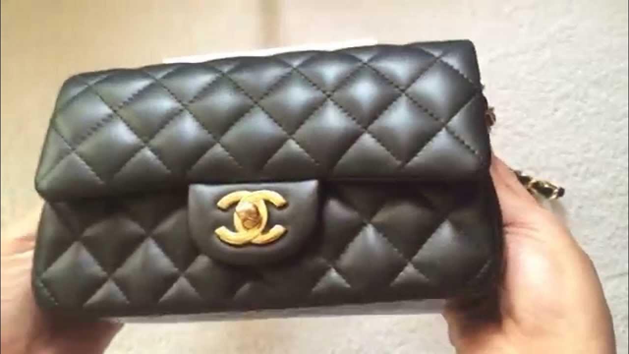 Unboxing: CHANEL Rectangular Mini black lambskin 