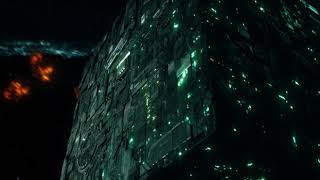 Borg cube fly by