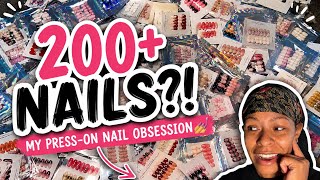 I Have a Press-On Nail Obsession 😭💅🏽 | Meet My Nail Closet!