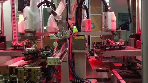 STEP/ADTECH scara AR5215 lithium battery loading and unloading