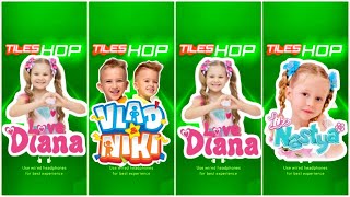 다이애나와 로마 VS 블라드와 니키 VS 다이애나와 로마 VS 나스티아처럼! 타일 홉 EDM 러시 게임! screenshot 5