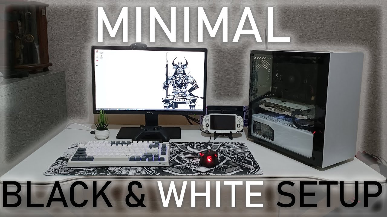 Minimal Black And White Gaming Setup ☺ [Setup Tour] - Youtube