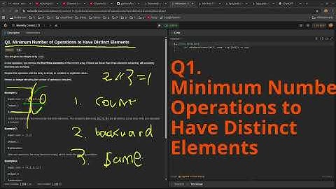 Leetcode BiWeekly Contest 172 Q1. Minimum Number of Operations to Have Distinct Elements #python