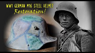 Restoring an Original German World War 1 M1916 Steel Helmet Back to its Former Glory! GREAT Result!!