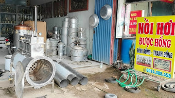 Lò hơi đốt củi nằm ngang hiện đại dẫn hơi sang nồi nấu rượu và tủ nấu cơm cực nhanh và tiết kiệm