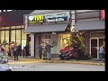 Shows car slamming into north vancouver shop