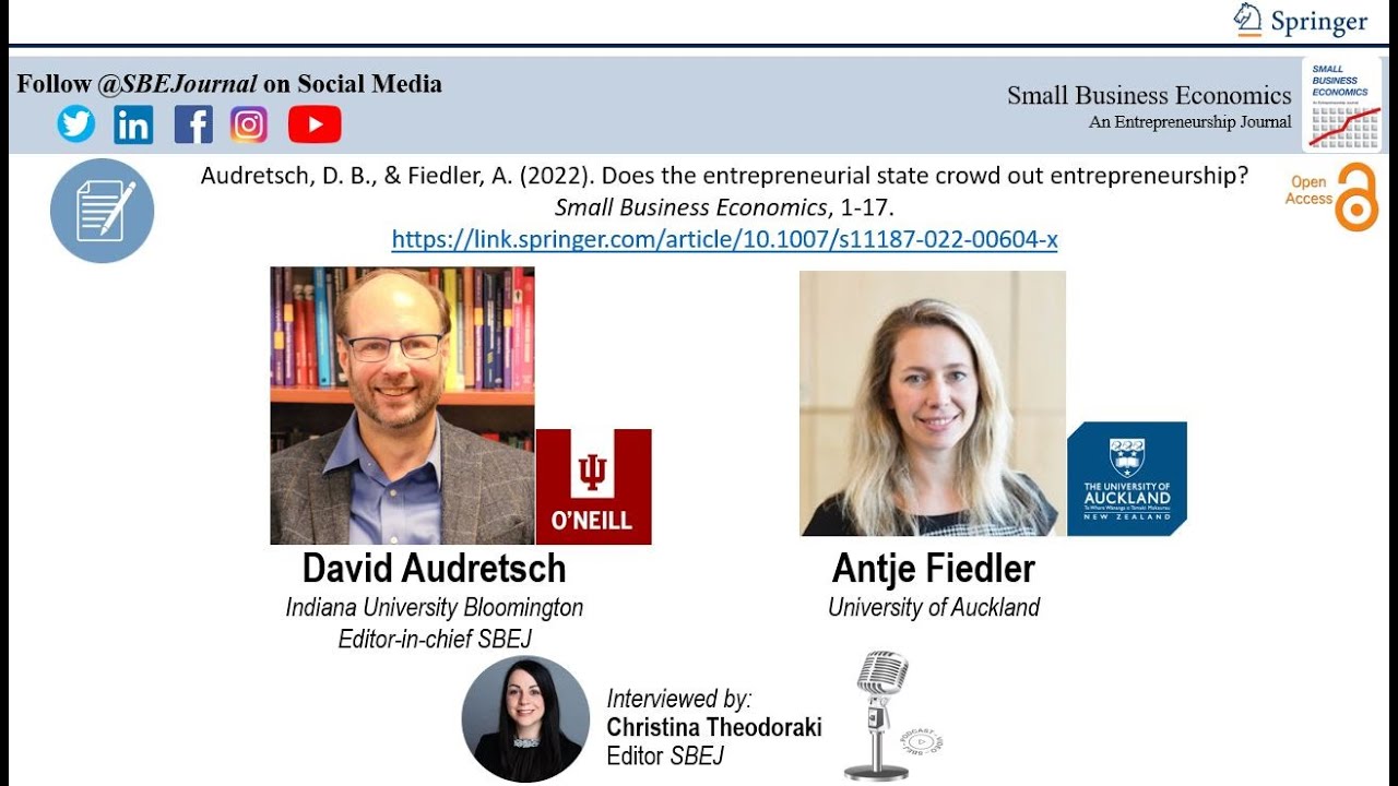 Antje Fiedler and David Audretsch reflect on how entrepreneurial state ...