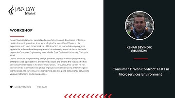 Kenan Sevindik - Consumer Driven Contract Tests in Microservices - Java Day Istanbul 2021